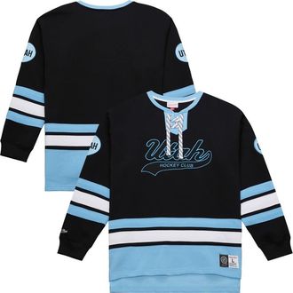 Mitchell & Ness Mens Mitchell & Ness Black Utah Mammoth Heritage Lace-Up Pullover Sweatshirt at Nordstrom, Size X-Large