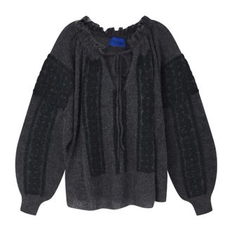 Mes Demoiselles... Blusa con scollo a volant - - Blouses & Shirts - Donna - Nero - S