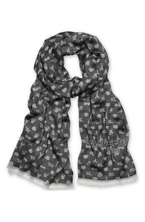 Karl Lagerfeld Karl Icon Scarf in Black at Nordstrom Rack