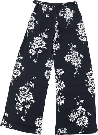 Alexander McQueen McQ by Alexander McQueen wijde broek met bloemenprint in zwart polyester