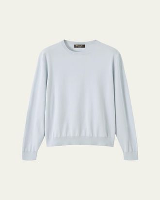 Loro Piana Ice Wish Crewneck Cotton Sweater