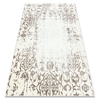 RugsX Rugsx - Alfombra Core 247a Ornamento Vintage - Estructural, Dos Niveles De Vell&oacute;n, Crema / Marr&oacute;n Beige 200x290 Cm