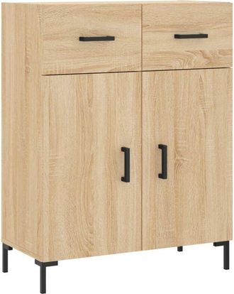 vidaXL Sideboard Sonoma Oak 69.5x34x90 cm Engineered Wood Vidaxl
