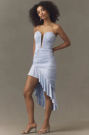Ronny Kobo Pearlina Asymmetrical Mini Dress
