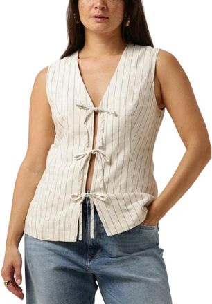 Envii Enetenna Gilet - Dames - Gillet - Beige - XL - Leer - Kostuums