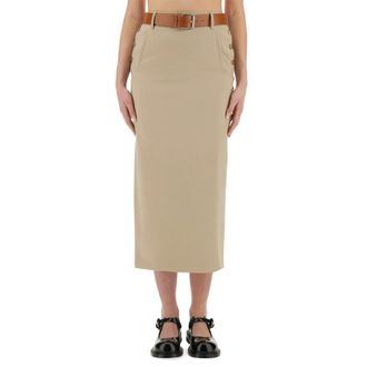 Moschino Midi Skirts, female, Beige, Size: XS Gonna