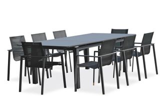 DCB Garden Dcb Garden - Alu-miami - Conjunto De Comedor De Jard&iacute;n 8 Plazas De Aluminio