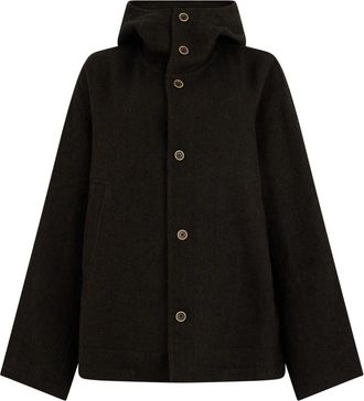 Uma Wang Hooded Jacket - Dames - Zomerjassen - Bruin - S - Katoen - Jassen