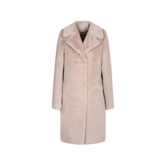 Herno Lange Jas van Imitatiebont - Dames - Jassen - Beige - Maat: XS