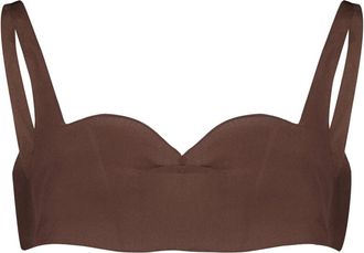 Prada Crepe de Chine Top - Dames - Tops zonder mouwen - Bruin - S - Tops