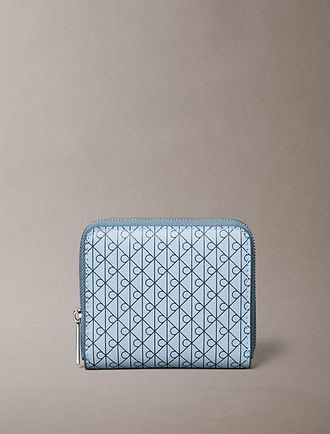 Calvin Klein Allover Monogram Square Zip Wallet