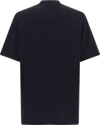 The Attico Mock-Neck Cotton T-Shirt - Black