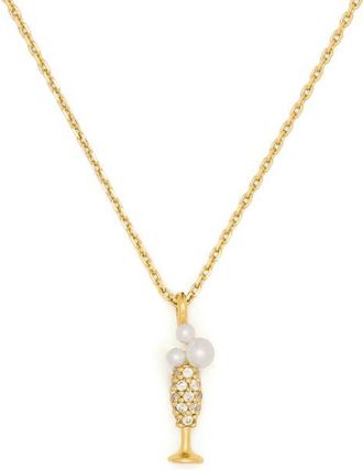 Kate Spade New York heres to you pendant necklace in Cream Multi at Nordstrom