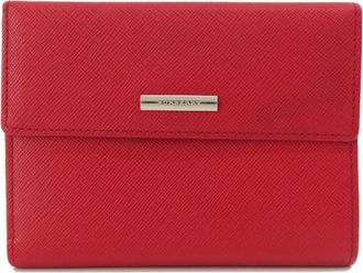 Burberry Red Color Pvc Wallet (Bi-Fold) (Pre-Owned)