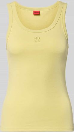 HUGO BOSS Slim Fit Tank Top aus Baumwoll-Mix Modell DATAMIA in GELB, Gr&ouml;&szlig;e XL
