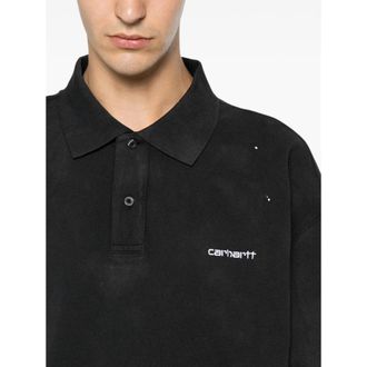 Carhartt Work in Progress Paint-Splatter Logo Polo - Black