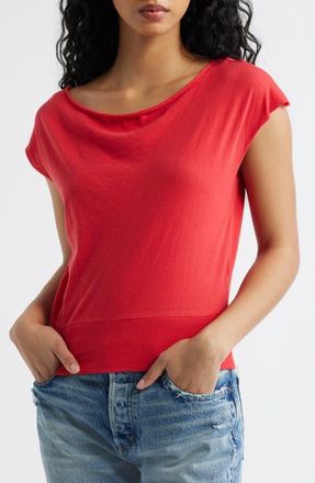 BDG Off the Shoulder Banded Top in Red at Nordstrom, Size X-Small