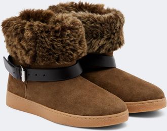 Isabel Marant Nolyz shearling-trimmed suede ankle boots