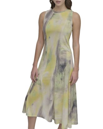 DKNY Dkny Printed Slub Jersey Dress