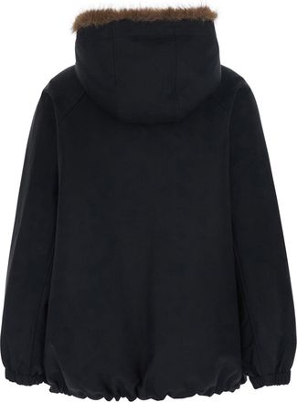 VALENTINI 1972 Womens Reversible Parka Black Cotton Coat
