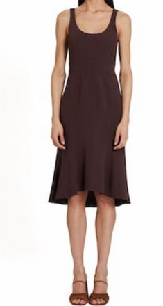 Amanda Uprichard Campania Midi Dress In Cocoa