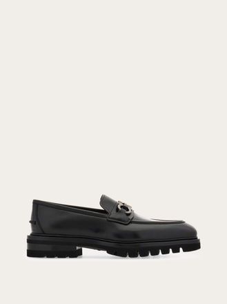Ferragamo Uomo Mocassino ornamento Gancini Nero Taglia 40.5