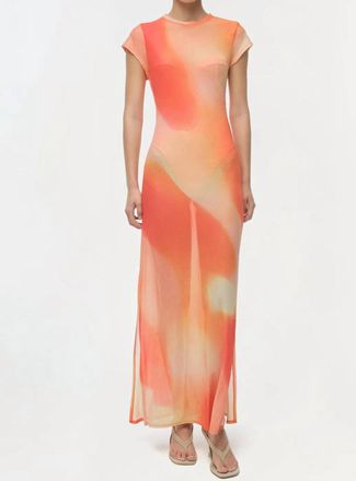 Jonathan Simkhai Fia Midi Dress In Golden Hour Sunset
