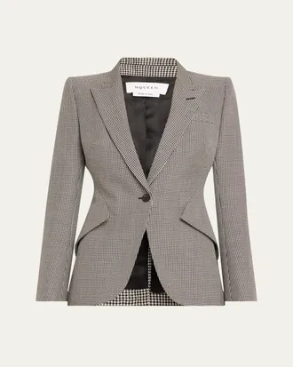 ジャケット alexander mcqueen Single-breasted blazer (585442QEAAA 9007) McQueen Classic Single-Breasted Suiting Blazer | Neiman Marcus