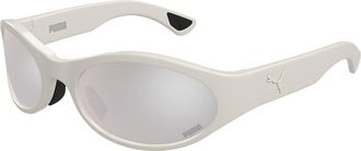 Puma PU0520S 005 Mens Sunglasses White Size 61 - Free RX Lenses - Free RX Lenses