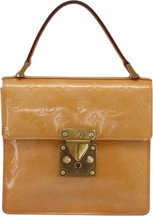 Louis Vuitton Spring Street Nm Handbag Patent Leather Beige Patent_Leather Handbag (Pre-Owned)