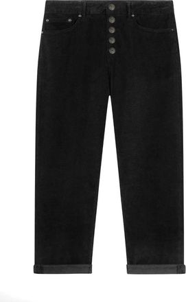Dondup Koons Loose-fit Broek - Dames - Vrijetijds broeken - Zwart - W28 - Katoen - Broeken