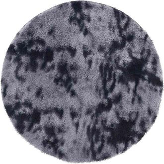 vidaXL Vidaxl - Alfombra de pelo largo navarra gris oscuro 240x240 cm poliéster