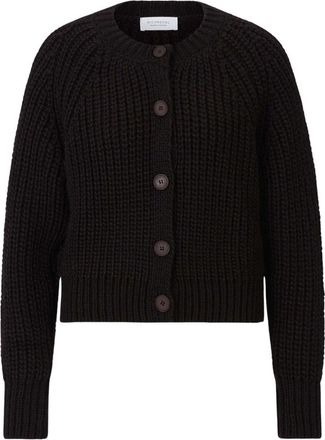 Rich & Royal Cardigan btn Chunky - Dames - Vesten - Bruin - S - Wol - Truien & Vesten