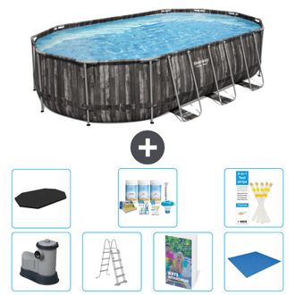 Bestway Piscina Bestway Power Steel Oval - 610x366x122 Cm - 8-piezas S599