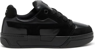 Diesel D-Ollie-Monochrome sneakers in suede and leather - Sneakers - Man - Black