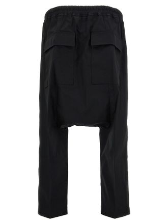 Rick Owens Mens Black Cotton Casual Pants