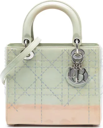 Dior Pre-owned Dior Medium Ombre Patent Cannage Lady Ladies OKS11MVUP0NXWV35