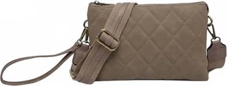 Jen & Co. Womens Izzy Quilted Crossbody Bag In Taupe