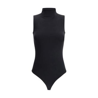 Wolford Tops, Dames, Zwart, M, Wol, Hoge hals Bodysuit