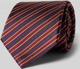 Blick. Seidenkrawatte aus reiner Seide in Bordeaux, Gr&ouml;&szlig;e 1