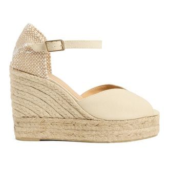 Castaner Schoenen, Dames, Beige, 37 EU, Katoen, Bianca/8Ed/001 11 cm sleehakken