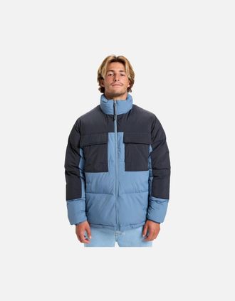 Quiksilver Mens Quiksilver Mens Stay Puff Waterproof Padded Jacket - Blue - Size: 38/Regular