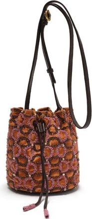 Maliparmi Fluw een Ketting Bucket Bag - Dames - Schoudertassen - Bruin - ONE Size - Katoen - Tassen