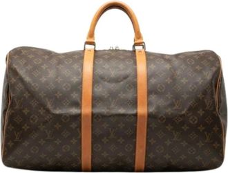 Louis Vuitton Pre-owned Weekend Bags, female, Brown, Size: ONE SIZE Pre-owned Keepall 55