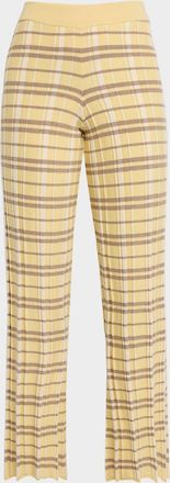 Guest In Residence Plaid Flare Pants