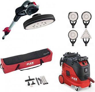 Flex Ge7 Jirafa + Funda + Aspirador 30 L Vce 33 Ac + 3 Cabezales Lijadores Flex 920113