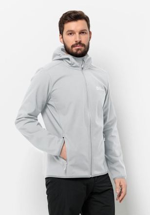 Jack Wolfskin Softshelljacke JACK WOLFSKIN BORNBERG HOODY M, Herren, Gr. XXL (58), grau (cool, grau), OBERSTOFF: 100% POLYESTER Futter: 100% POLYESTER, Jacken Softs