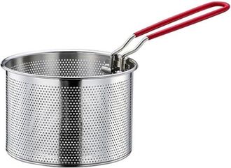 OEM Cesta Para Freir - Acero Inoxidable 304 - Para Fre&iacute;r Hervir Y Escurrir - Mango Ergon&oacute;mico - Di&aacute;metro 14 Cm