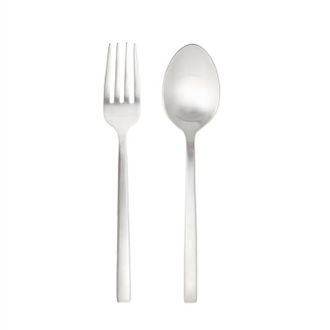 Fortessa Arezzo Brushed Serving - Set Of 2 In Silver