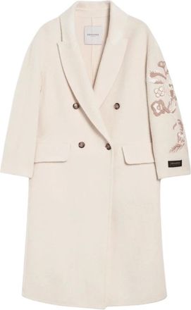 Ermanno Scervino Double-Breasted Coat - Dames - Mantels - Beige - Maat: XS